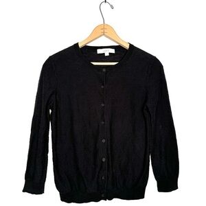 Loft | Black Button Down Cardigan Sweater